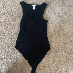 H&M cut out mesh body suit